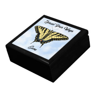 Yellow Swallowtail Butterfly Personalized  Gift Box