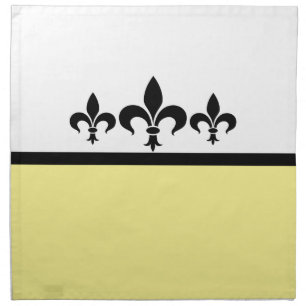 Yellow Swanky Fleur De Lis Napkins