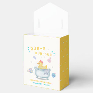 Yellow Sweet Girl Rubber Duck Bathtub Baby Shower Favor Boxes