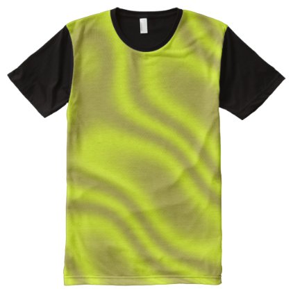 Yellow Swirl All-Over Printed Panel T-Shirt