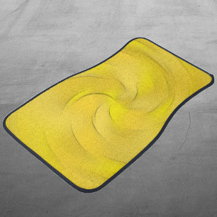 Yellow Swirl Car Floor Mat