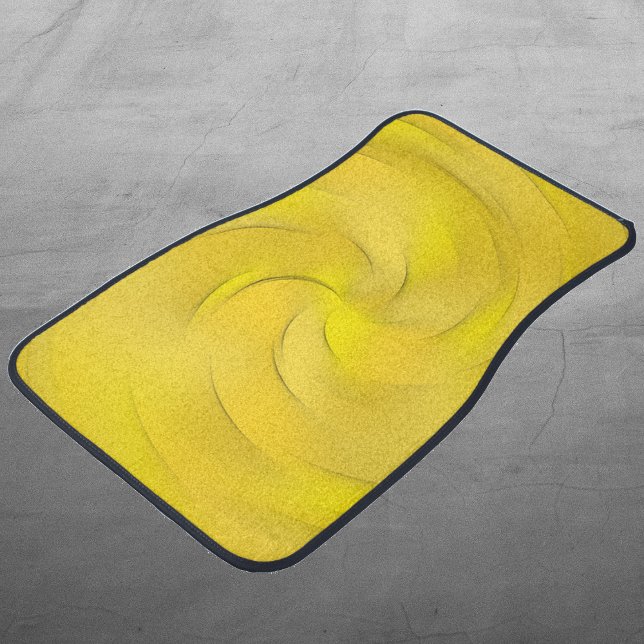Yellow Swirl Car Floor Mat (Creator Uploaded)