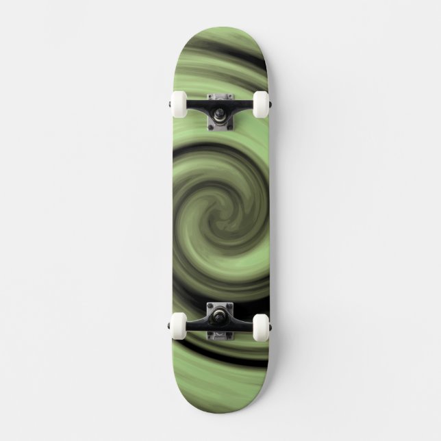 Yellow Swirl Skateboard Deck (Front)