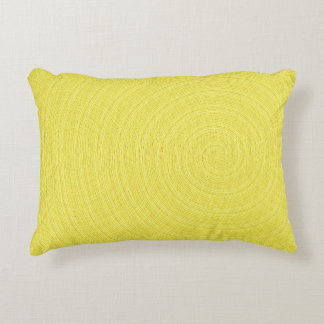 🍭 Yellow Swirls Cotton Accent Pillow 16" x 12"