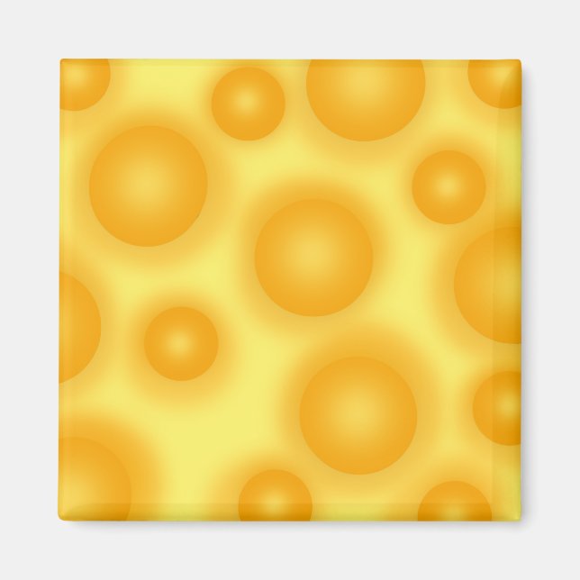 Yellow Swiss Cheese Magnet (Front)