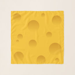 Yellow swiss cheese pattern square light chiffon scarf
