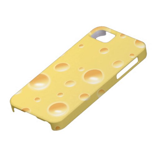 Yellow Swiss Cheese Slice Texture iphone 5 case | Zazzle