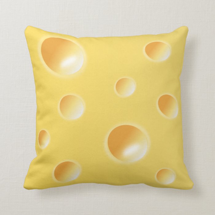 Yellow Swiss Cheese Texture Cushion / Pillow