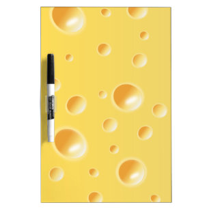 Yellow Swiss Cheese Texture Dry-Erase Board