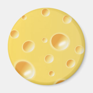 Yellow Swiss Cheese Texture Magnet