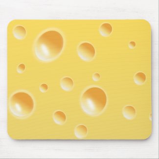 Yellow Swiss Cheese Texture Mouse Pad