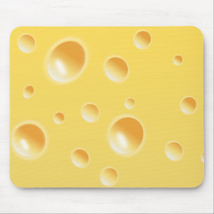 Yellow Swiss Cheese Texture Mouse Pad