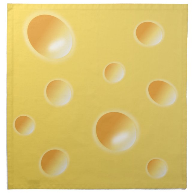 Yellow Swiss Cheese Texture Napkin (Front)