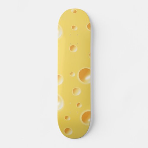 Yellow Swiss Cheese Texture skateboard