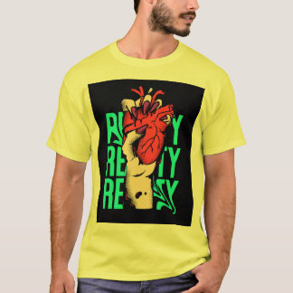 Yellow t shirt with heart