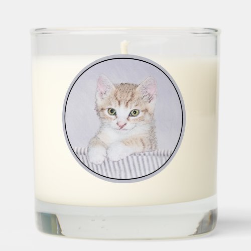 Yellow Tabby Cat Painting _ Cute Original Cat Art Scented Candle