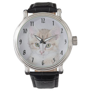 Yellow Tabby Cat Painting - Cute Original Cat Art Watch