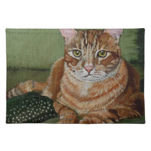 Yellow Tabby Cloth Placemat