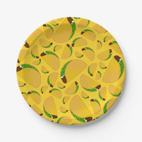 Yellow tacos paper plates