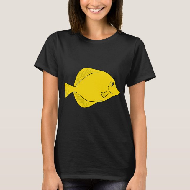 Yellow Tang Fish (simple) T-Shirt (Front)