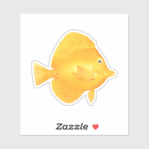 Yellow Tang Fish Sticker