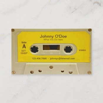 Yellow Tape Business Card by TheBizCard at Zazzle