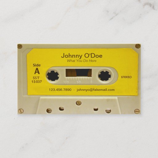 Customizable Yellow Tape Business Cards