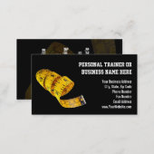 Yellow Tape Measure Personal Trainer Weight Loss Business Card (Front/Back)
