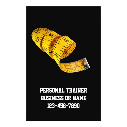 Yellow Tape Measure Personal Trainer Weight Loss flyer