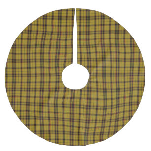 Yellow Tartan Brushed Polyester Tree Skirt