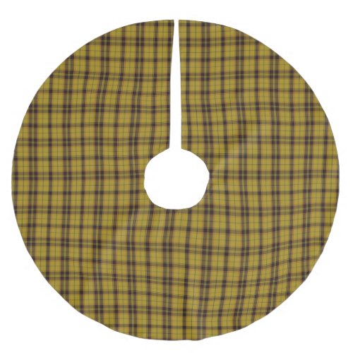 Yellow Tartan Brushed Polyester Tree Skirt
