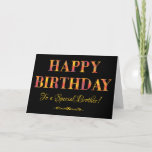 Yellow Tartan on Black Birthday for Brother Card<br><div class="desc">A chic Birthday Card for a Brother,  with Happy Birthday in red and yellow tartan lettering on a black background. This digital design is part of the Posh & Painterly 'Rangoli Collection'.</div>