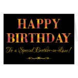 Yellow Tartan on Black Birthday for Brother-in-Law