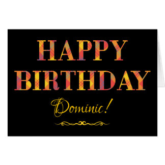 Yellow Tartan on Black Birthday to Personalize Cards