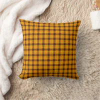 Yellow plaid throw discount pillows