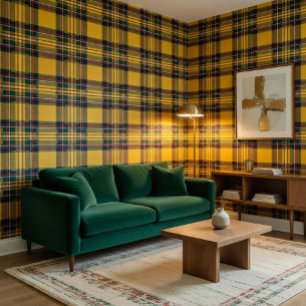 Yellow Tartan Plaid Wallpaper
