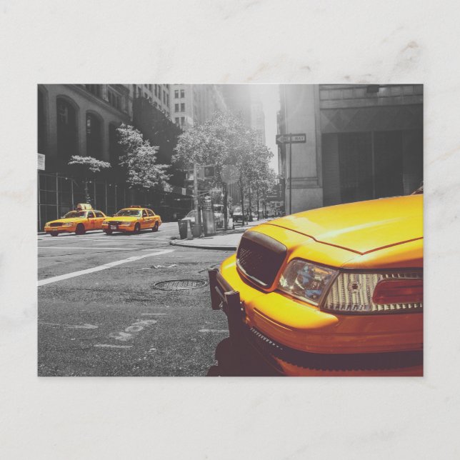 Yellow taxi 01 postcard (Front)