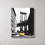 Yellow Taxi Brooklyn Bridge Nyc New York City Art Canvas Print<br><div class="desc">Yellow Taxi Brooklyn Bridge Nyc New York City Pop Art Canvas Art Print.</div>