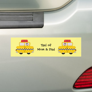 Yellow Taxi Bumper Sticker