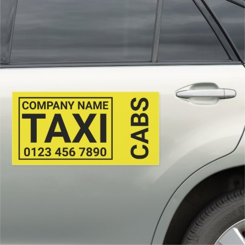 Yellow Taxi Cab Car Magnet