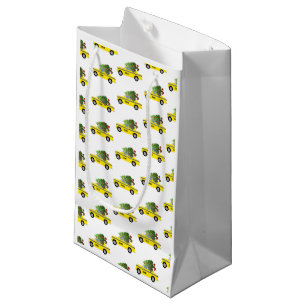 Yellow Taxi Cab Christmas Tree Festive Holiday Small Gift Bag