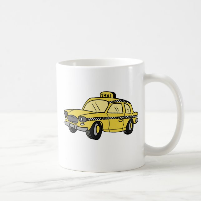 Yellow Taxi Cab Coffee Mug (Right)