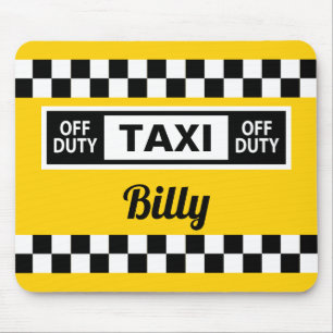 Yellow Taxi Cab Iconic New York Design Mouse Pad