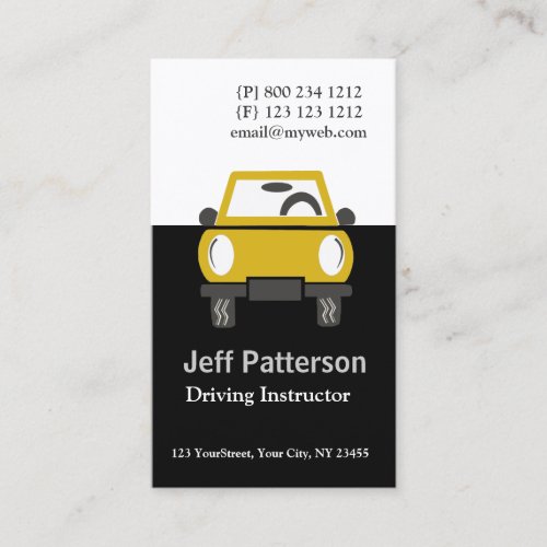 Cute Car Automobile Illustration Business Card Template