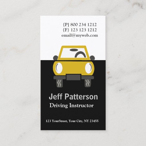 Customizable Cute Car Automobile Illustration Business Card Template