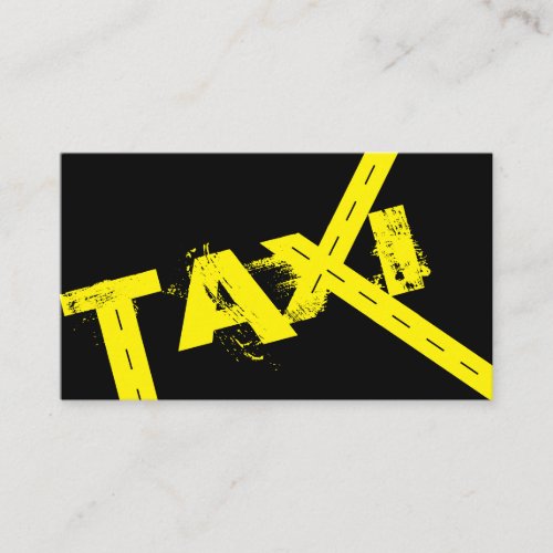 Yellow TAXI for professional taxi driver cabdriver Business Card