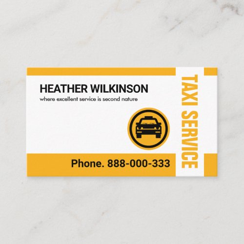 Yellow Taxi Layers Cab Driver Business Card