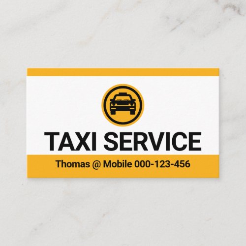 Yellow Taxi Layers Cab Driver Business Card