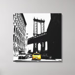 Yellow Taxi New York City Nyc Brooklyn Bridge Canvas Print<br><div class="desc">Yellow Taxi New York City Nyc Brooklyn Bridge Pop Art Canvas Art Print.</div>