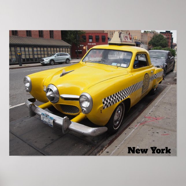  Yellow Taxi New York Vintage Poster (Front)
